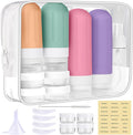 Travel Bottles for Toiletries 18Pack Containers Travel Size Toiletries | TSA Approved Leak Proof Refillable Liqus Shampoo And Conditioner travel Essentials toiletry Bottles Green by Landisun