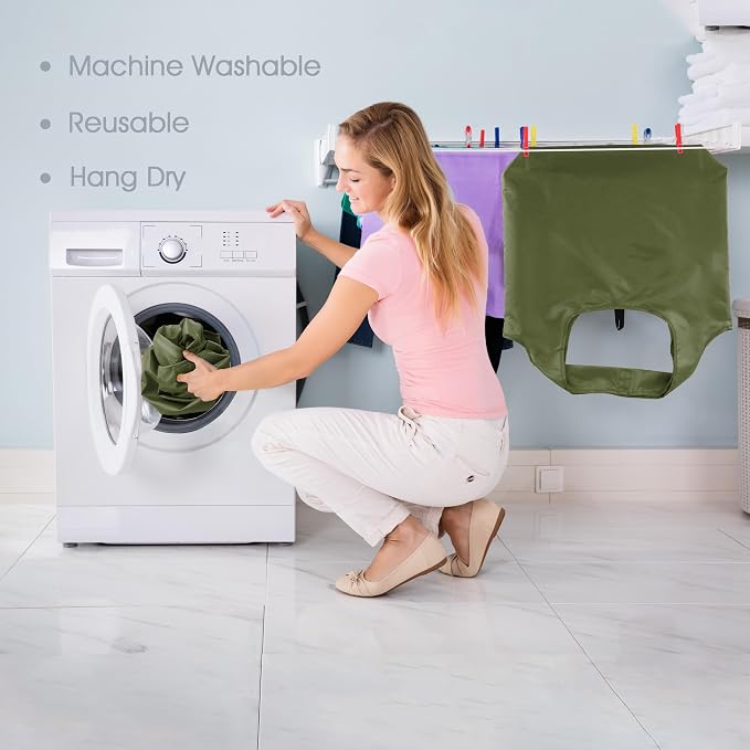 BeeGreen Dark Green Reusable Grocery Bags Bulk 10 Packs, Kitchen Reusable Shopping Bags 50LBS Large, Machine Washable Durable, Easily Foldable with a Storage Bag - Image 6