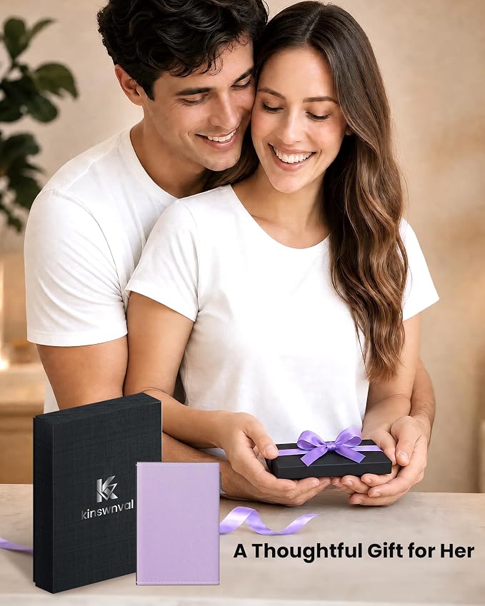 Small Wallet for Women: Slim Pop-Up Card Holder with RFID Blocking, ID Window and Cash Slot for Small Bags, Lavender Purple - Image 8