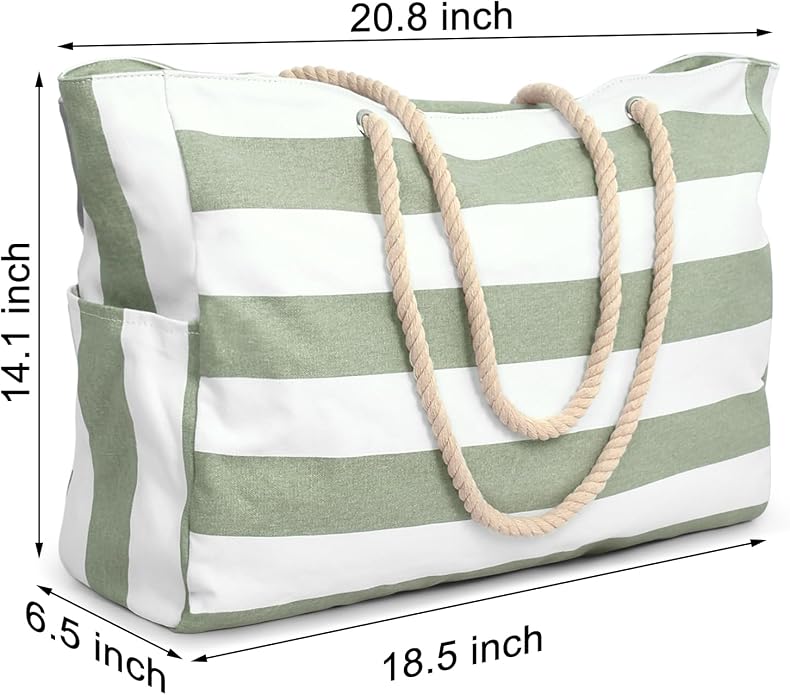 Becokan Beach Bags for Women Large Waterproof Beach Tote Bag Zipper Beach Bags Waterproof Sandproof Swim Pool Bag Large Tote - Image 6