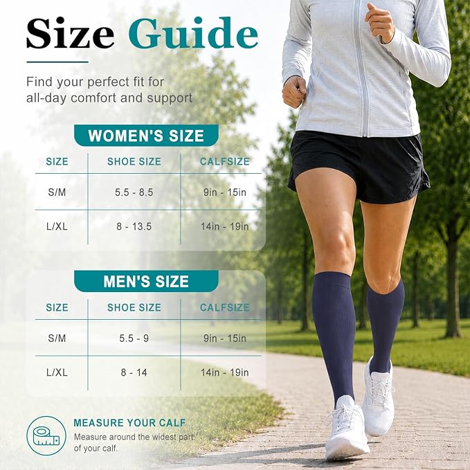 COOLOVER Copper Compression Socks for Women and Men(6 Pairs)-Best Support for Running, Athletic, Travel - Image 7
