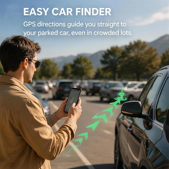 GPS Tracker for Vehicles【Apple MFi Certified】 Real-Time Tracking, No Monthly Fee/No SIM Card，Works with iOS Find My | Mini Hidden Magnetic GPS Locator, IP68 Waterproof, Reliable Performance (Black) - Image 2