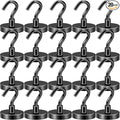 DIYMAG Magnetic Hooks 20pcs 120lbs Cruise Essentials 2026 Magnet Hook Black | Neodymium Heavy Duty Strong Magnets Hanging Ship Cabins Refrigerator Fridge Classroom Beach Vacation Kitchen Grills Home Tool by DIYMAG