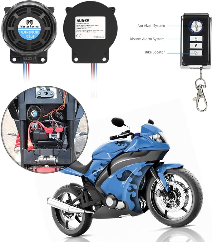 Motorcycle Alarm System Security Anti Theft Prevention, Bike Alarms for Ebikes, Scooter Alarm, Alarma para Motocicleta, Super Sensitive Motorcycle Alarm with 2pcs Remote - Image 3