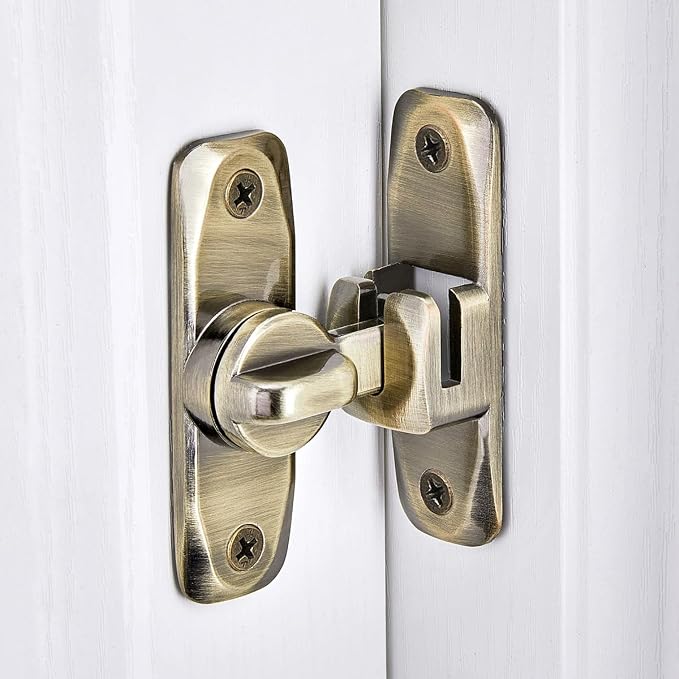 Bronze Barn Door Latches,90/180 Degree Gate Lock_B | Zinc Alloy Right Angle Door Lock Latch,Flip Gate Latches,Sliding Door Latch Lock,for Cabinets,Fence Gates,Pet Cage - Image 3