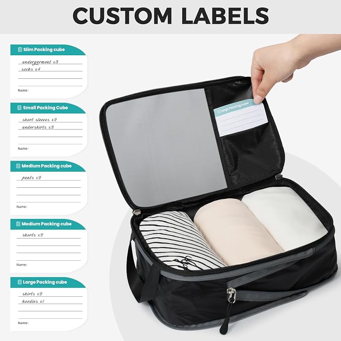 BAGAIL 6 Set Ultralight Compression Packing Cubes Packing Organizer for Travel Accessories Luggage Suitcase Backpack - Image 3