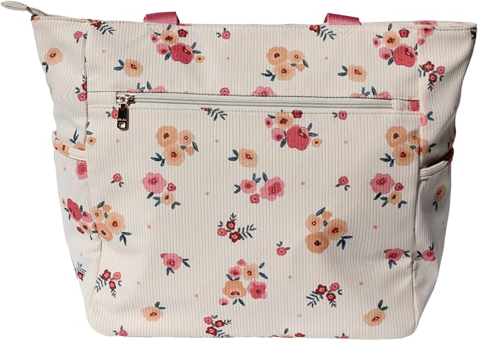 ESVAN Original Floral Tote Bag Large Shoulder Bag with Multi Pockets for Gym Travel Beach Daily Bags - Image 5