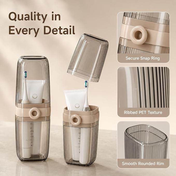 Toothbrush Travel Case with Rinse Cup, 1 Pack | 7.87 - Image 6