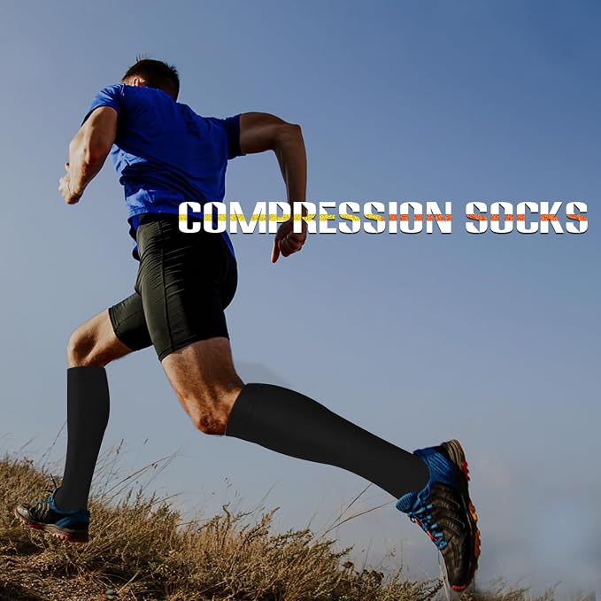 Sooverki Compression Socks for Women and Men Circulation (3/4 Pairs) is Best Support for Running Athletic Cycling Hiking - Image 5