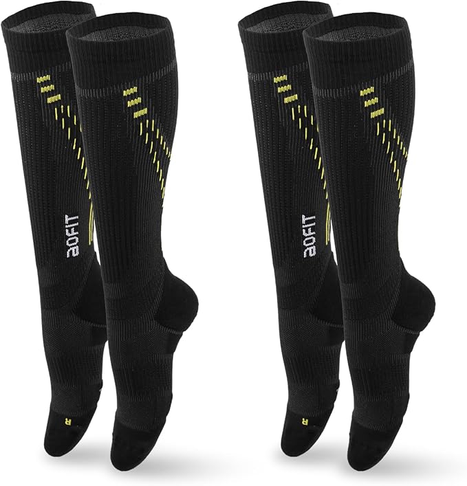 AOFIT Graduated Compression Socks for Women Travel Flight Nurses Dr Scholls Airplane 15-20 mmhg by aoFIT
