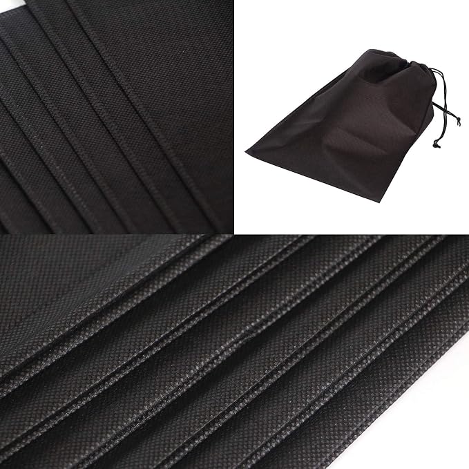 12 Pack Shoe Bags for Travel Non-Woven with Rope for Men and Women Large Shoes Pouch Storage Packing Organizers - Image 4