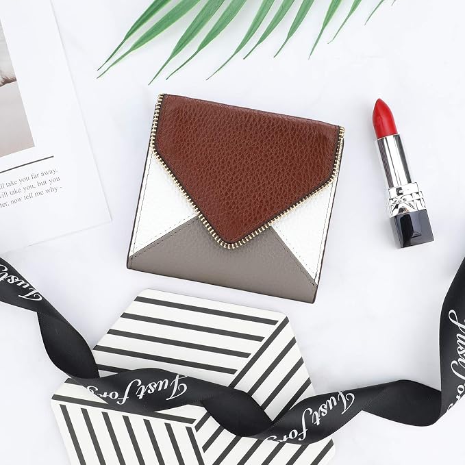 Ultra Thin Small Compact Leather Womens Girls Wallets RFID Blocking Credit Card Holder for Women - Image 4