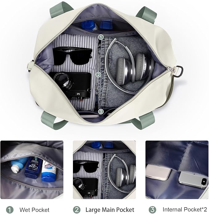 Travel Duffel Bag, Sports Tote Gym Bag, Shoulder Weekender Overnight Bag for Women - Image 6