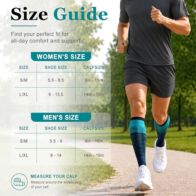 COOLOVER Copper Compression Socks for Women and Men(6 Pairs)-Best Support for Running, Athletic, Travel - Image 7
