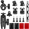 AKASO Action Camera Motorcycle Kit Compatible EK7000/EK7000 Pro/Brave 4/Brave 4 pro/Brave 7 LE/Brave 7/Brave 8/V50X/V50 Pro/V50 Elite/GoPro Hero 12 11 10 9 8/DJI/Apexcam Action Camera | Gimbal Handlebar Bracket, Adjustable Handlebar Bracket, Extension ... by AKASO
