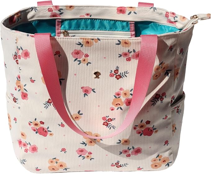 ESVAN Original Floral Water Resistant Large Tote Bag Shoulder Bag for Gym Beach Travel Daily Bags Upgraded - Image 3