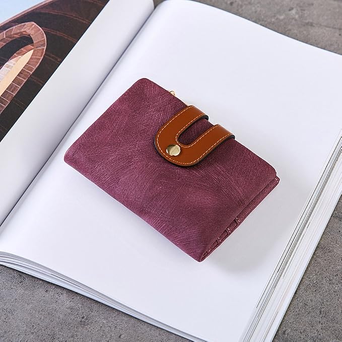 AOXONEL Women's Rfid Small Bifold Leather Wallet Ladies Mini Zipper Coin Purse id card Pocket,Slim Compact Thin - Image 4