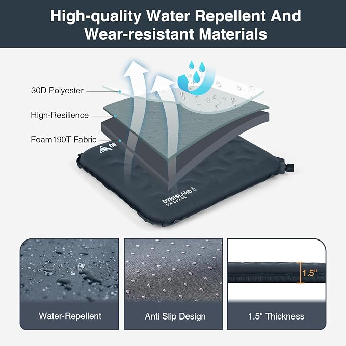 ONETIGRIS Inflatable Seat Cushion, Lightweight Waterproof Seat Pad | Lightweight waterproof inflatable cushion for camping, stadiums, travel, office chairs, car seats and outdoor events - Image 3