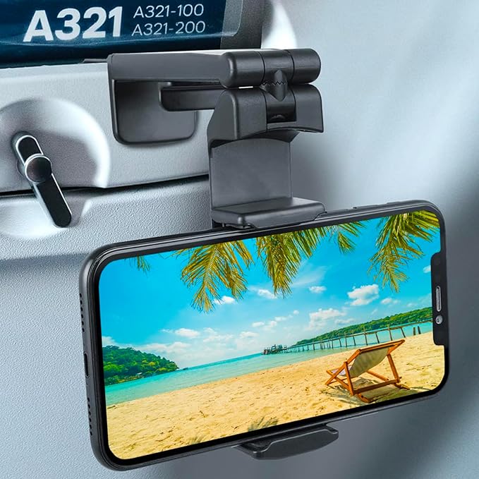 Wicked Chili 1x Airplane Phone Holder | Foldable 360° Rotation Mount | Compact: Small pack size only 3.66 x 1.46 x 1.37 inches. Ideal for Tiktok, Youtube, Instagram, Face Time, Movies or in office by Wicked+Chili