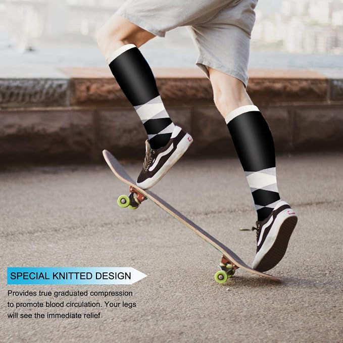 Sooverki Compression Socks for Women and Men Circulation (3/4 Pairs) is Best Support for Running Athletic Cycling Hiking - Image 2