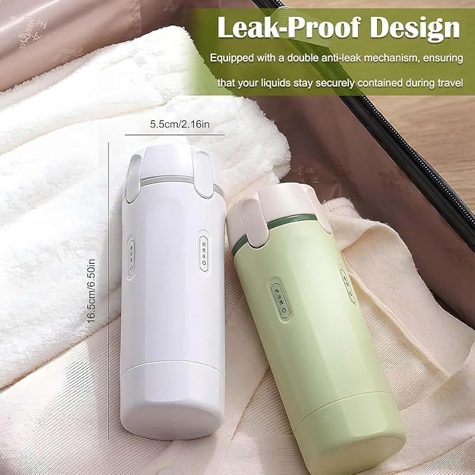 4 in 1 Travel Dispenser Set with 4 Pack 30ML Leak Proof Bottles for Toiletries, Portable Containers for Shampoo Lotion Conditioner Cream (Green) - Image 2