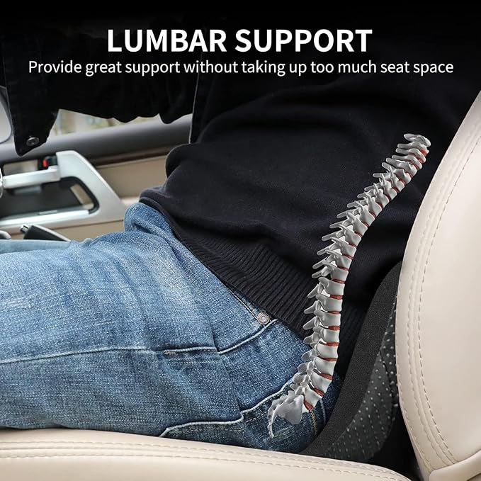 Livtribe Car Seat Cushion, Comfortable Wedge Seat Cushion for Driving | Memory Foam Seat Pad, Breathable Mesh Cover, Non-Slip Bottom, Pressure Relief, Improved Forward View, Road Trip Essentials - Image 4