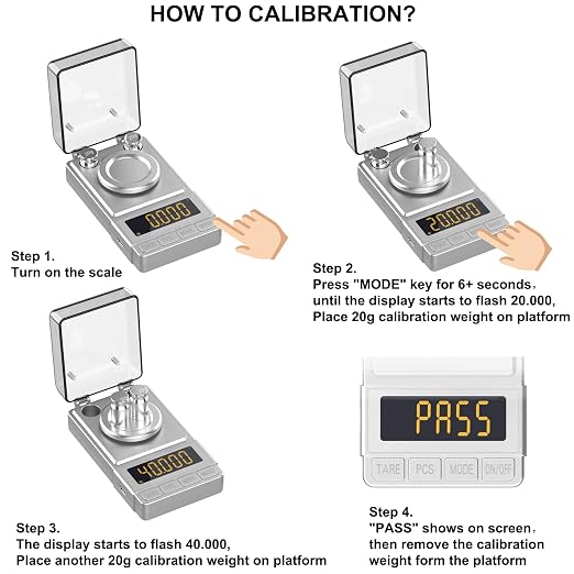 Silver Milligram Scale 100g/0.001g, Digital Mg Powder Scale for Gold | Mg Scale with 20g Calibration Weight and Accessories, Silver Powder Scale for Reloading - Image 7