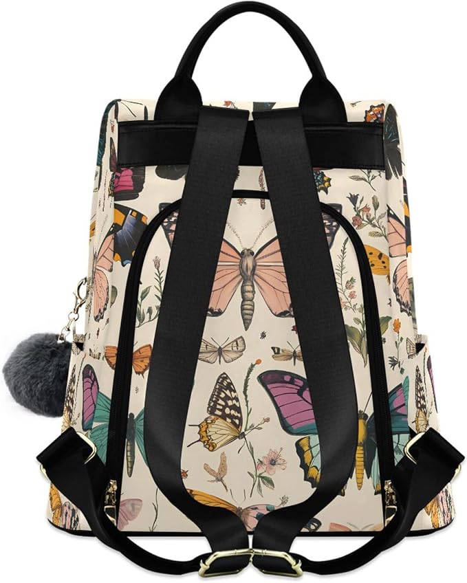 ALAZA Butterfly Pattern Backpack Purse for Women Anti Theft Fashion Back Pack Shoulder Bag - Image 2