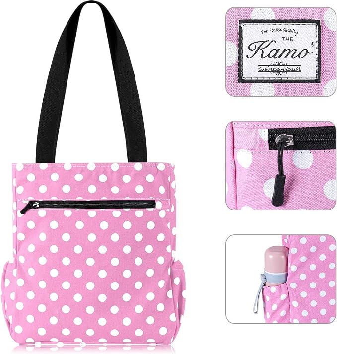 KAMO Floral Tote Bag - Waterproof Lightweight Handbags Travel Shoulder Bag for Hiking Yoga Gym Swimming Travel Beach - Image 4