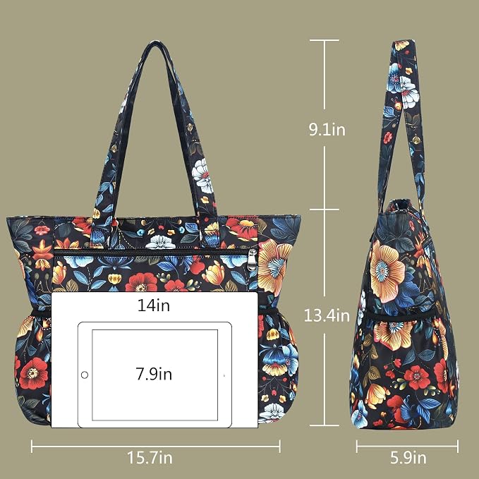 CLOUDMUSIC Shoulder Tote Bag For Nurses Teachers Work Gym Travel Beach Women With Large Capacity Waterproof - Image 5