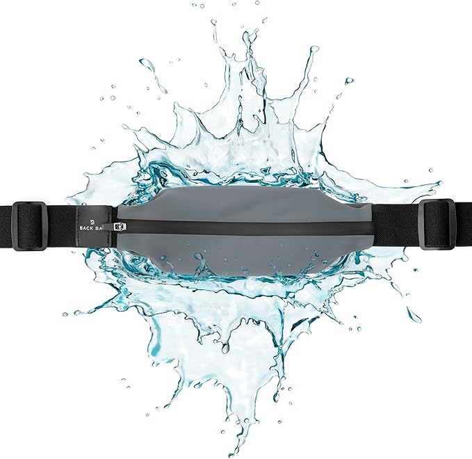 No-Bounce Slim & Secure Running Belt, Fits ALL Phones, Keys, Cards, Gels | Comfortable for Long Runs, Running Waist Pack for Men, Slim Running Belt Fanny, Comfortable for Long Runs, Adjustable Sizing by BackBayAudio