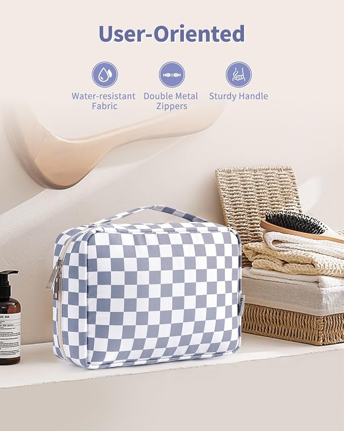 Narwey Small Hanging Travel Toiletry Bag for Women, Travel Bag for Toiletries, Makeup Bag Organizer Cosmetic Bags Make Up Bags for Girls - Image 6