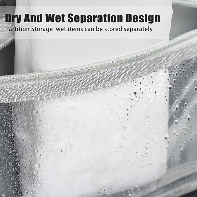 Compact Travel Toiletry Bag, Waterproof Hanging Shower Organizer | Portable Foldable Wash Pouch with Hook, for Women & Men Bathroom/Shaving/Camping, Space Saving Design - Image 5