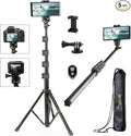 68" Phone Tripod Stand & Selfie Stick for iPhone/Samsung Extendable Travel Cell Phone Tripod with Wireless Remote & 360° Tripod for iPhone for Video Recording, Vlogging & Camera & Bag | TRIFLIX by Unknown