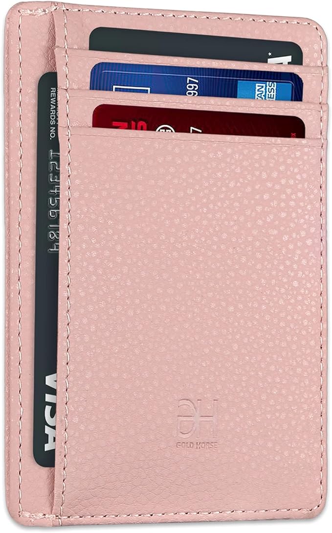 GH GOLD HORSE Slim RFID Blocking Card Holder Minimalist Leather Front Pocket Wallet for Women | Slim by GH+GOLD+HORSE