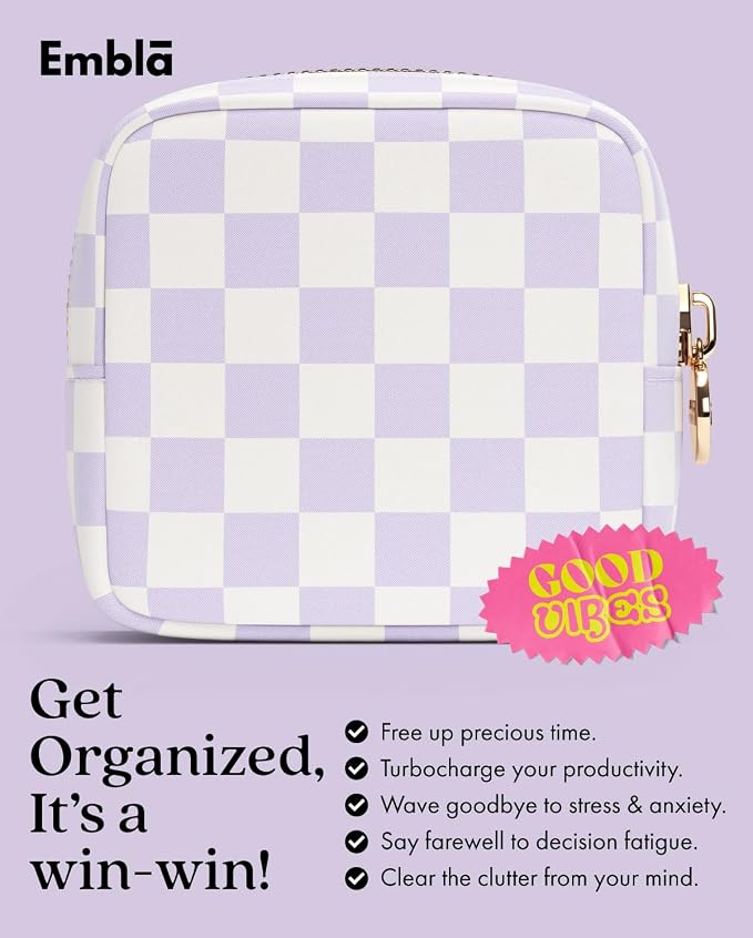 Makeup Bag for Women, Travel Cosmetic Organizer, Waterproof Toiletry Pouch | Small Nylon Cosmetic Bag with Zipper, Water-Resistant Beauty Pouch for Purse, Travel Essentials, Make up Case - Image 6