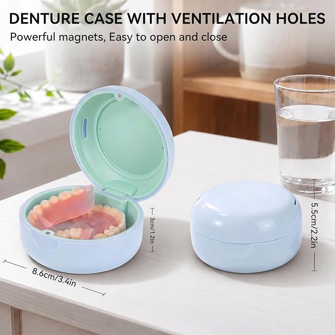 Portable Vent Denture Bath Case, Soft Buffer Holder for Travel False Teeth | Safe material, removable silicone pad for hygienic use, multi-scene use, pocket fit for home, journeys & daily oral storage - Image 3