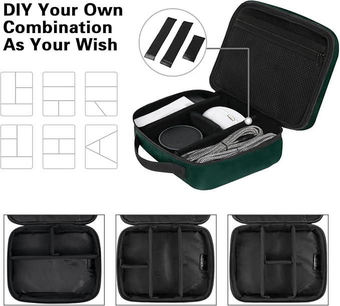 MATEIN Electronics Travel Organizer, Double Layers Charger Organizer Bag | with Sturdy Handle for Travel Accessories, Tech gifts for Men and Women, Medium Tech Case for Cable Management, Peacock Blue - Image 6