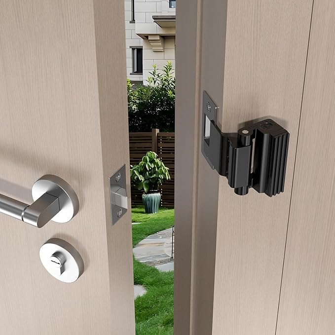2 Set Black Adjustable Portable Door Lock,Security Door Reinforcement Lock | Child proof Safety Door Latches,Zinc Alloy Front Door Lock,No Drill,for Home,Hotels,Apartments Prevents Unauthorized Entry - Image 6