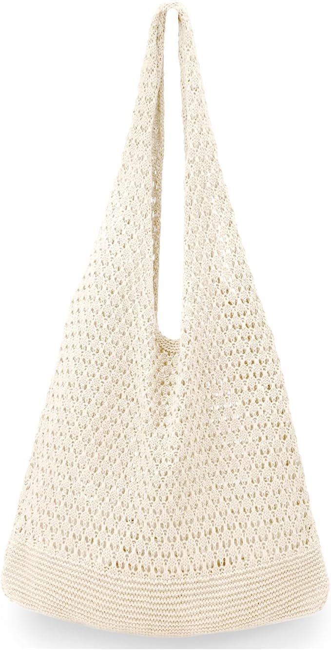 hatisan Crochet Bag for Women, Handmade Knit Beach Tote Bag Summer by Hatisan