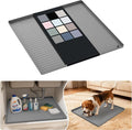 URMONA Waterproof Silicone Under Sink Mat 19'' x 19'' Shelf Liner for Kitchen and Bathroom, Cabinet and Counter Protector, Storage and Organizers, Litter Mat, Pet Cat Puppy Essentials(Beige) by URMONA