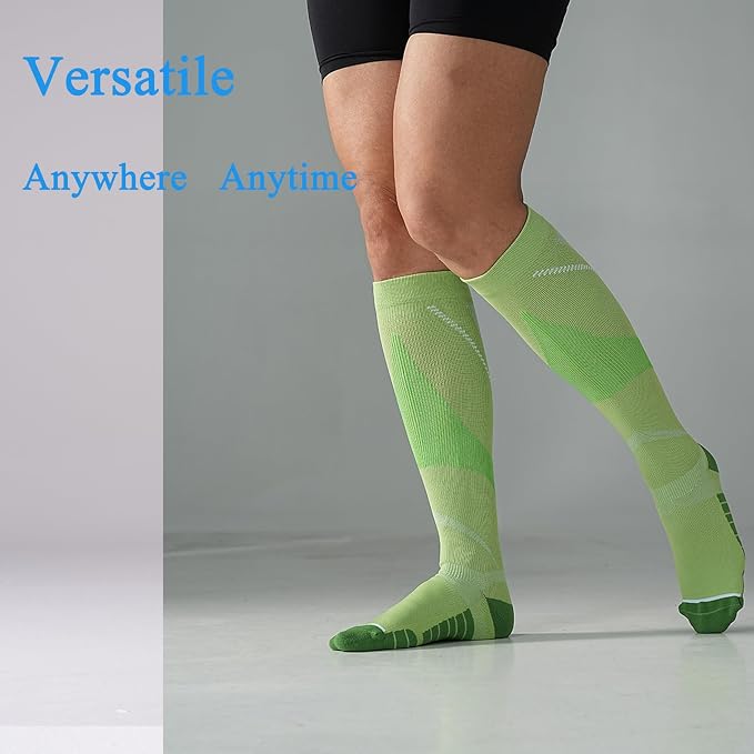 4 Pairs Compression Socks For Women and Men 20-30mmHg Graduated Compression Circulation Support Socks For Travel - Image 5