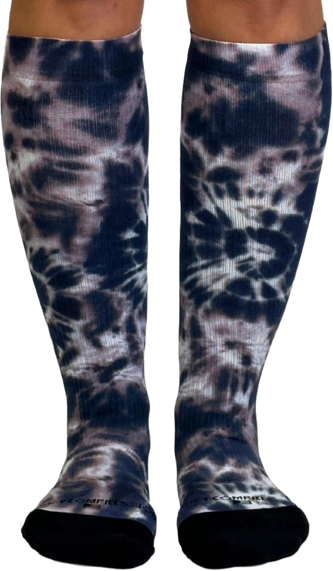 Crazy Compression Socks, Comfortable Support Socks for Recovery, Travel, Hiking, and Long-Hour Comfort w/Fun Designs by CrazyCompression
