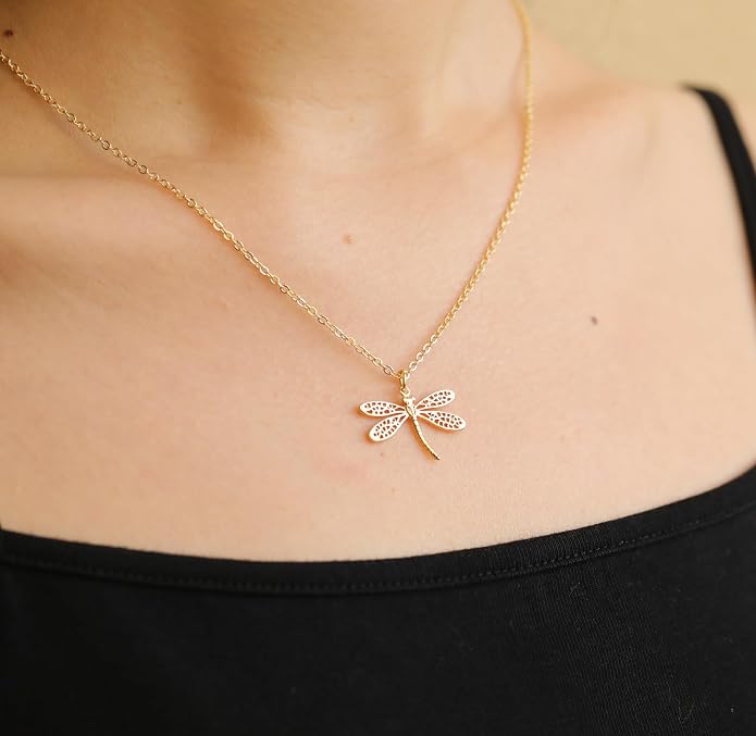 RZKING Golden Necklace for Women, Dainty Butterfly Heart Bow Rose Necklace, Gifts for Best Friend Sister Mom Girlfriend, Graduation Chritmas Birthday Anniversary Thank You Gifts - Image 6
