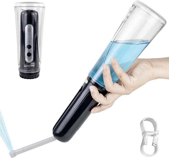 Portable Bidet for Travel, 800mAh Electric Handheld Bidet with 380ml Bottle | Rechargeable Handheld Bidet Sprayer, Peri Bottle for Women & Men, Works with Warm Water, Personal Hygiene Care by BrarvagurOutdoorgears