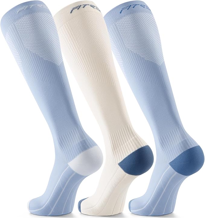 FITRELL 3 Pairs Compression Socks for Women and Men 20-30mmHg-Circulation Support Socks by FITRELL