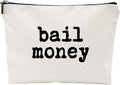 ZUYUROU Funny Makeup Bag Bail Money Novelty Cosmetic Pouch Travel Toiletry Case Organizer Humorous Gift for Women Friend Birthday Bachelorette Party Canvas Double Sided Print Zipper by ZUYUROU