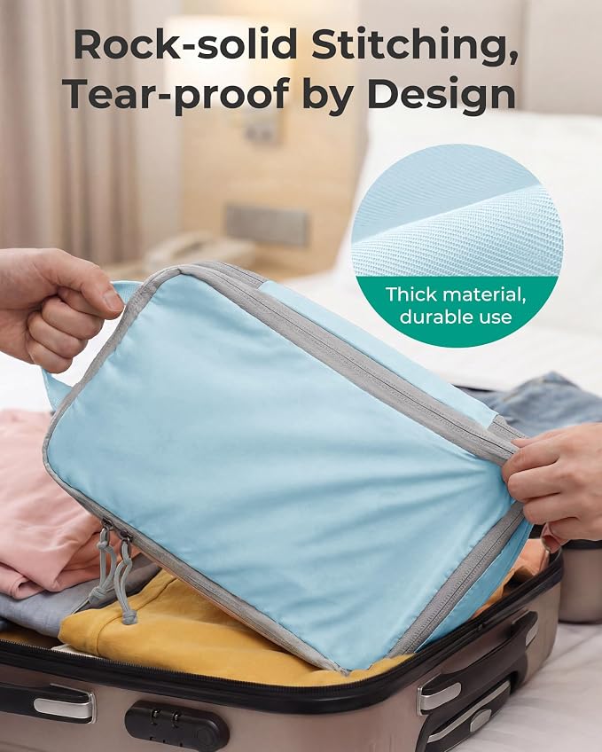 BAGSMART Compression Packing Cubes for Travel Essentials | 14 Set /6 Set /4 Set/2 Set, Lightweight, Durable - Image 6