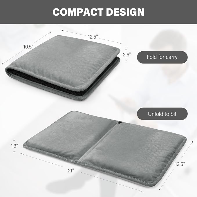 SPRING SEAON Large Gel Seat Cushion for Pressure Relief, Honeycomb Design | Extra-Thick Gel Filling, Honeycomb Design, Anti-Slip Bottom, Long-Sitting Comfort for Travel, Airplanes, Office & Cars - Image 8