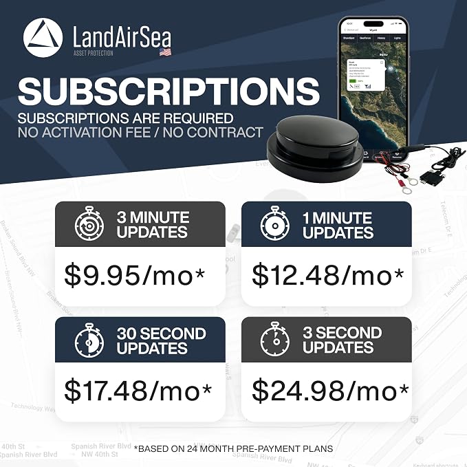 LandAirSea Overdrive Permanent GPS Tracker - Includes Waterproof Hardwire Kit and Permanent Mount. Perfect for Long-Term Tracking of Equipment, Vehicles, and More. Real-Time Global Tracking. - Image 6